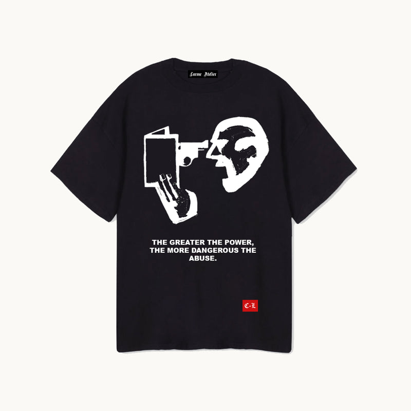 BLACK OVERSIZED LARME ATELIER TSHIRT