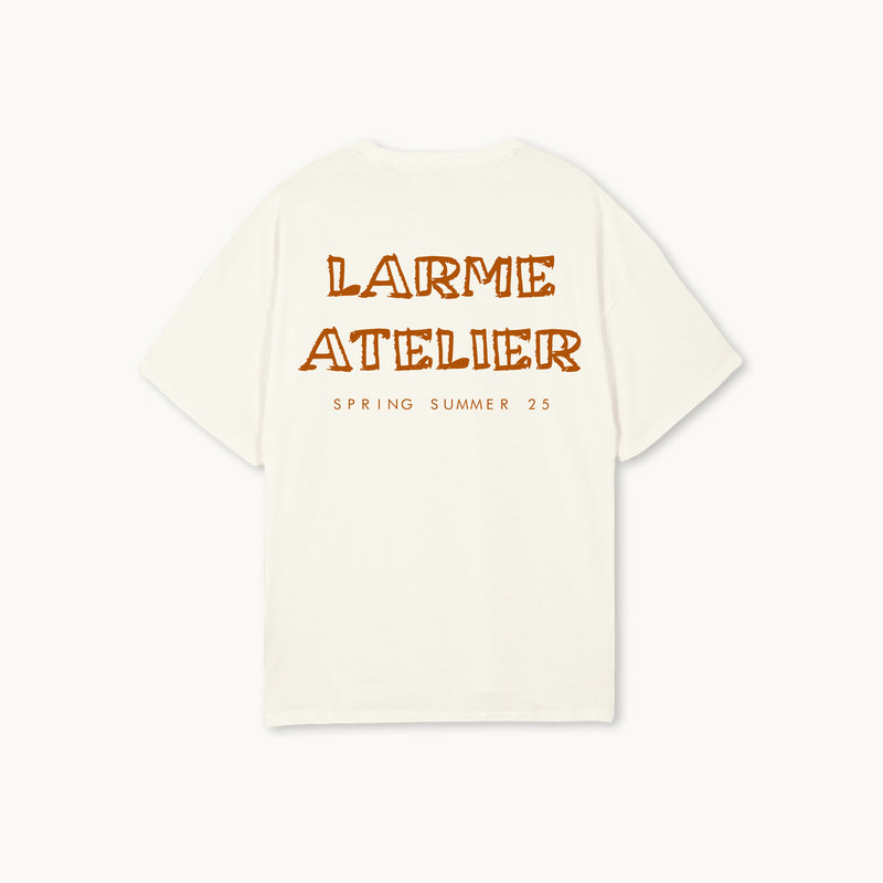 OVERSIZED LARME ATELIER CREAM TSHIRT