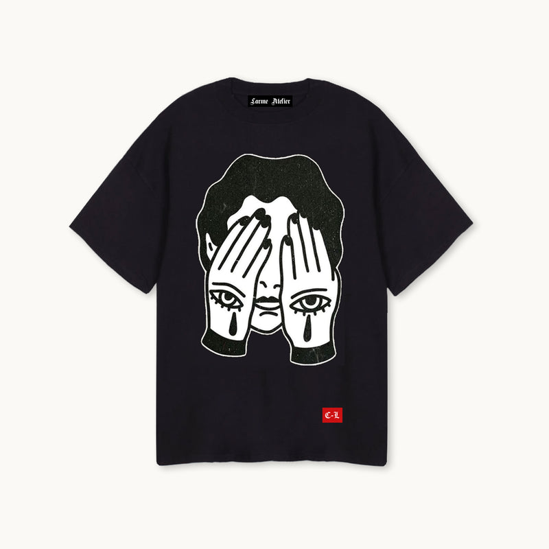 OVERSIZED BLACK BLACK LARME ATELIER TSHIRT