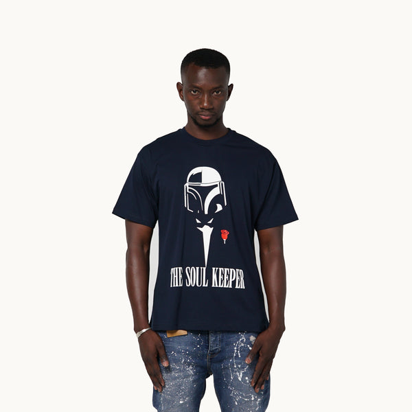 THE SOUL KEEPER NAVY BLUE TSHIRT BY LARME ATELIER