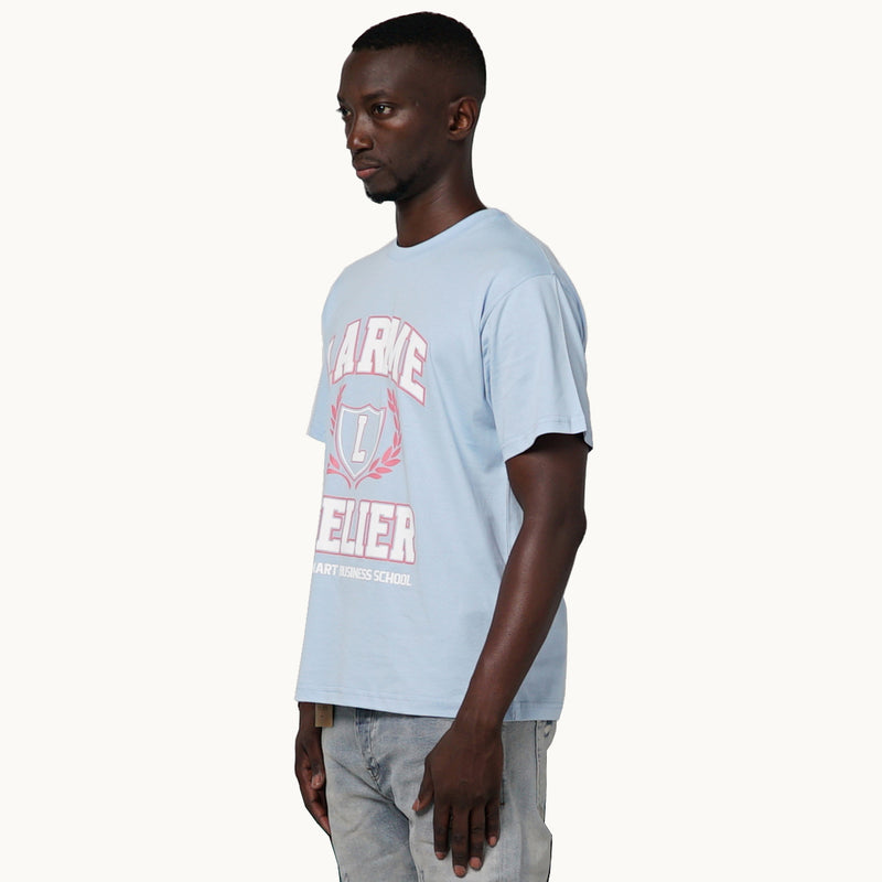 BABY BLUE COLLEGE TSHIRT BY LARME ATELIER