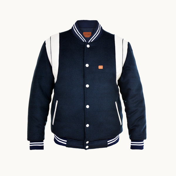 LARME Atelier teddy varsity jacket