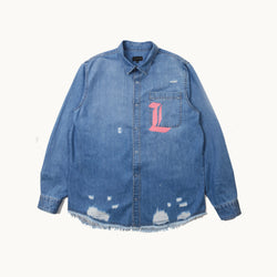 Destroyed Larme denim shirt