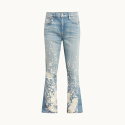 iced paint splatter flared jeans