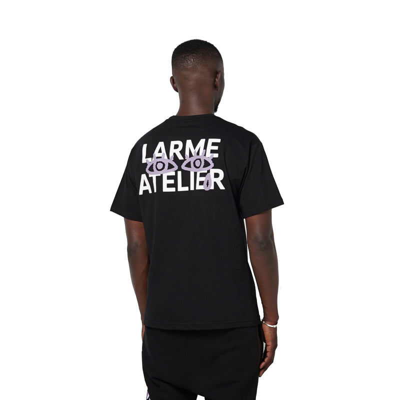 PAINT SPRAY LARME ATELIER BLACK TSHIRT