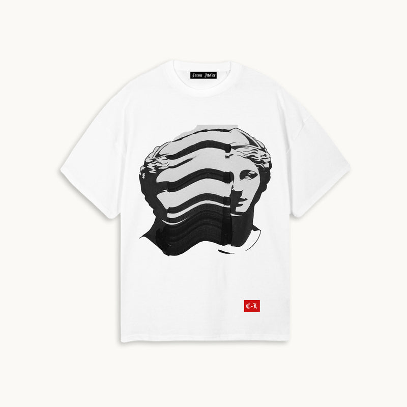 WHITE OVERSISED LARME ATELIER RENAISSANCE TSHIRT