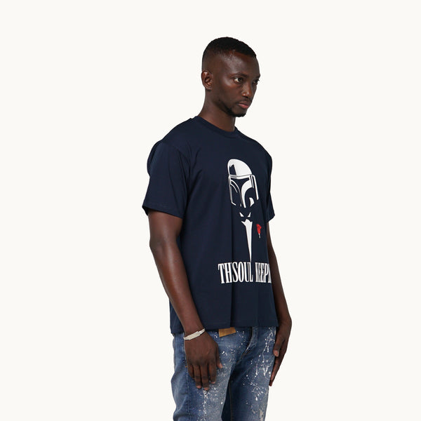 THE SOUL KEEPER NAVY BLUE TSHIRT BY LARME ATELIER