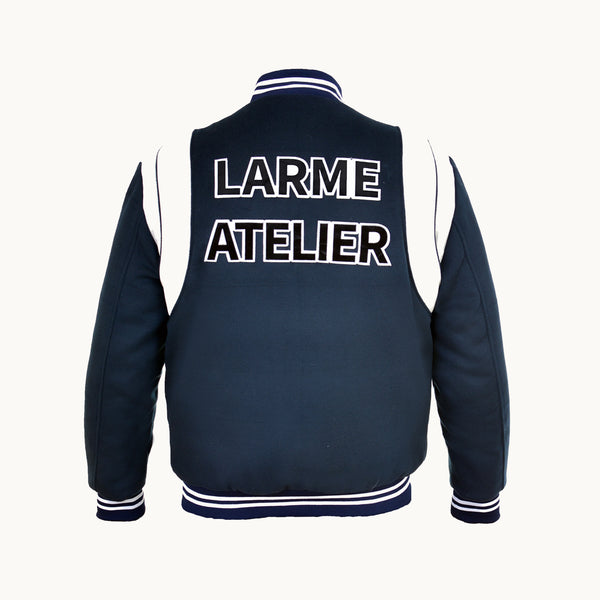 LARME Atelier teddy varsity jacket