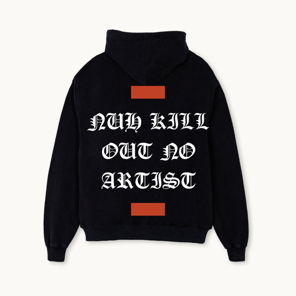 logo black hoodie