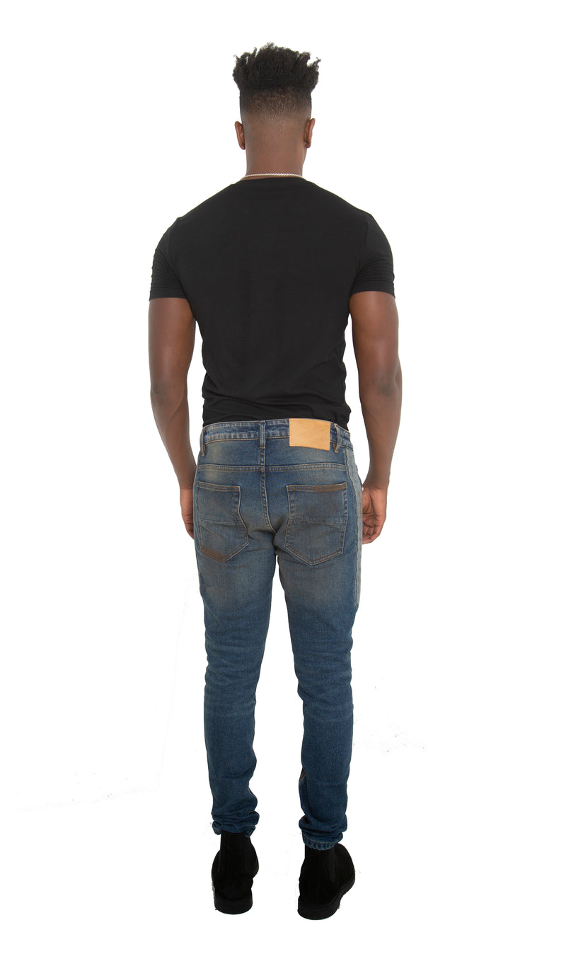 blue rust jeans